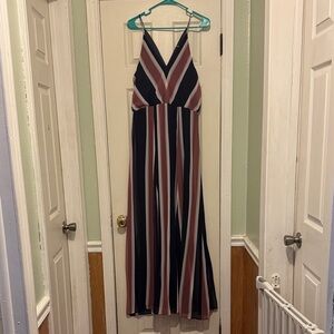 Express Multicolor Striped Maxi Dress